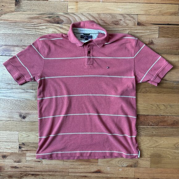 Striped Tommy Hilfiger Polo Shirt [LARGE] - Picture 1 of 5